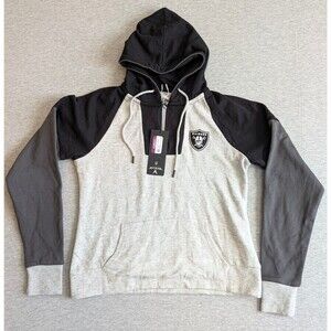 Antigua Las Vegas Raiders Jackpot Half-Zip Hoodie XS